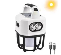 Lampe De Camping Solaire D'extérieur - Double Source Lumineuse, Projecteur D'urgence Portable Multifonction