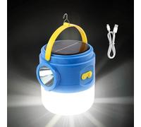 Lampe de Camping Solaire | Lampe Solaire USB avec Luminosité Réglable | Lanterne de Voyage Portable - pour Camping Extérieur Patio Aventure Voyage Pêche Randonnée Escalade