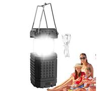 Lampe De Camping Solaire - Lanterne Pliable Étanche, Lampe De Chargement USB, Lumière LED Extérieure | Système De Dispositif D'éclairage De Secours Portable, Équipement D'éclairage De Nuit Lumineux Po