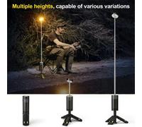 Lampe de camping télescopique d'extérieur 10 000 mAh, portable, LED, aimant de travail, trépied, lanterne télescopique pour tente