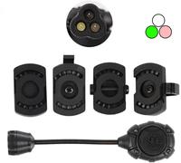 Lampe De Casque Tactique Mpls3, Lumière Blanche/Infrarouge Vert Lampe De Tête Led Indicateur De Signal De Sécurité Casque De Sauvetage Lampe De Poche (Noir)