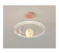 Lampe de Chambre d'enfant Lampe de Chambre créative Lustre à LED pour Astronaute Lustre d'éclairage de Ciel étoilé Minimaliste Nordique, Luxe(Pink)