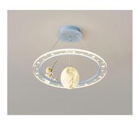 Lampe de Chambre d'enfant Lampe de Chambre créative Lustre à LED pour Astronaute Lustre d'éclairage de Ciel étoilé Minimaliste Nordique, Luxe(Blue)