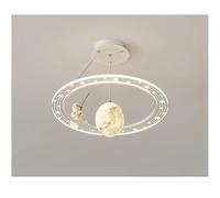 Lampe de Chambre d'enfant Lampe de Chambre créative Lustre à LED pour Astronaute Lustre d'éclairage de Ciel étoilé Minimaliste Nordique, Luxe(White)