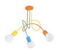 Lampe De Chambre En Métal Colorée B: 48 Cm E27 3-Flamme Plafonnier Enfant