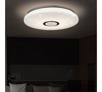 Lampe de chambre plafonnier salon plafonnier ciel étoilé, dimmable, blanc, 1x LED 23W 1900Lm 3000K, DxH 59x9cm