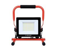 Lampe De Chantier - WAINGRO 50W : Projecteur de travail LED SMD 50 W avec support de fixation au sol et câble de 2 m. Indice de pr