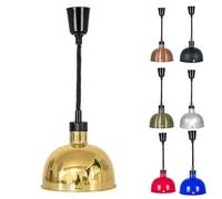Lampe de Chauffage rétractable pour Buffet Suspendu monté, 275W Barbecue/Isolation Lampe chauffante pour Aliments Réchauffeur d'aliments Lampes chauffantes (sans Source de lumière) Golden