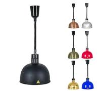 Lampe de Chauffage rétractable pour Buffet Suspendu monté, 275W Barbecue/Isolation Lampe chauffante pour Aliments Réchauffeur d'aliments Lampes chauffantes (sans Source de lumière) Black