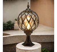 Lampe De Cheminée Rustique KAIRO Extérieure En Noir Cuivre Vintage