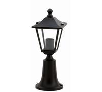 Lampe De Cheminée Rustique Noire 37Cm IP44 E27 En Aluminium Pour L'extérieur