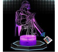 Lampe De Chevet 3D LED Star Wars Dark vador, Veilleuse Changement de Couleurs , Lampe Tactile Bureau et Chambre Enfant