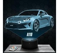 Lampe de chevet A. A110 2024 décoration supercar collection, Idée cadeau homme objet Voiture sportive veilleuse adulte déco chambre, idée cadeau homme noel original
