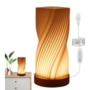 Lampe de chevet à intensité variable, lampe de table à intensité variable,Lampe de chambre à coucher de table de chevet | Lampe de nuit à abat-jour rayé en , petite lampe de table à impression avec