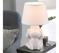 Lampe De Chevet Affe ETC-Shop En Céramique Et Tissu Blanc E14 230V IP20