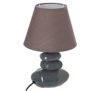 Lampe de chevet - ATMOSPHERA - Leny - Céramique - Galet Bleu Gris - H31 cm