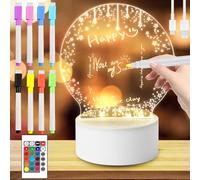 Lampe de chevet avec tableau à lettres LED, veilleuse 3D avec stylo effaçable, cadeaux de Noël, lampe créative à faire soi-même, effaçable, veilleuse pour la fête des enfants, mariage