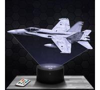 Lampe de chevet Avion de chasse décoration collection Avion de Guerre Avion Pilote Armée Idée cadeau homme femme objet veilleuse adulte déco chambre. Idee cadeau noel homme femme original