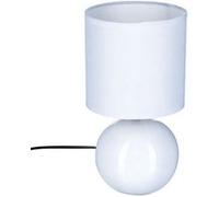 Lampe de chevet blanche Ø13 x H 24,5 cm Blanc G