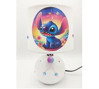 LAMPE DE CHEVET BOULE BLANC PERLE STRASS STITCH