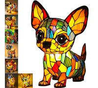 Lampe de chevet bouledogue français, veilleuse LED chien dans carlin, corgi et bouledogue, lampe décorative en résine colorée pour chambre à coucher, cadeau pour enfants et amoureux des chiens