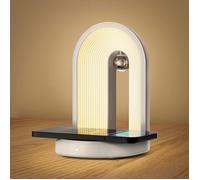 Lampe de Chevet Chargeur sans Fil 15W, Lampe de Table avec 2 Modes de Couleur et Intensité Variable, Lampes Tactiles Pour Chambre