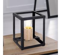 Lampe de chevet design côté écriture éclairage de salon lampe de lecture bois noir mat