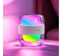 Lampe de Chevet Dimmable - 2000mAh 3000K 4000K 6500K & RGB Lampe de Table avec Changement de Couleur & Luminosité Réglables - Veilleuse pour Enfants Rechargeable pour Chambre à Coucher Salon | Blanc