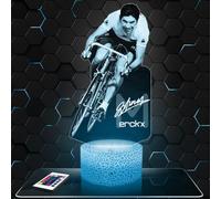 Lampe de chevet E. Merckx Cyclisme décoration Vélo Cycliste. Idée cadeau homme objet Eddy M Cyclisme veilleuse adulte déco chambre. Idee cadeau noel homme original
