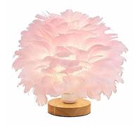 Lampe de Chevet en Plumes - Abat-jour Élégant pour Bureau, Salon, Chambre et Salle à Manger