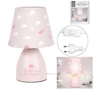 Lampe de chevet enfant - M6 - Rose - Métal - PVC - Électrique