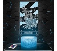 Lampe de chevet Force Arcane Tarot décoration Carte Voyance Cartomancie Oracle. Idée cadeau homme femme objet Force Arcane Tarot veilleuse adulte déco chambre. Idee cadeau noel homme femme original