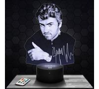 Lampe de chevet G. Michael Chanteur Britannique Pop Soul décoration idée cadeau homme femme objet G. Michael veilleuse adulte déco chambre idée cadeau noel homme femme original