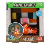 Paladone Lampe Minecraft Cat GloBuddies 15cm tactile poisson lumineux piles AA licence officielle