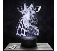 Lampe de chevet Girafe décoration Animal Sauvage Afrique. Idée cadeau homme femme objet Girafe veilleuse adulte déco chambre. Idee cadeau noel homme femme original TOP