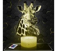 Lampe de chevet Girafe décoration Animal Sauvage Afrique. Idée cadeau homme femme objet Girafe veilleuse adulte déco chambre. Idee cadeau noel homme femme original TOP