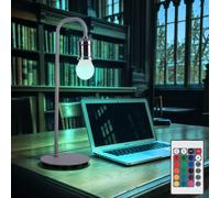 Lampe De Chevet Globo LED RGB Dimmable Avec Télécommande Gris Matt E27 [EEK: F]