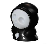 Lampe de Chevet Grim pour reaper Halloween, Veilleuse LED à pour roues Inversées, pour Lumière Ambiance Verte Blanche, Créatif pour Enfants, Design ABS Silicium pour violet, 8.4cm(Black)