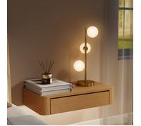 Lampe de chevet - HOMCOM - 3 abat-jours globe, base en acier et douilles G9 - style moderne - acier et plastique - 53H - ton laiton