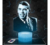 Lampe de chevet J. Brel - Veilleuse Tactile 3D LED illusion, Idée cadeau Noël anniversaire garçon et fille, Lampe de nuit chambre d'enfant ou adulte