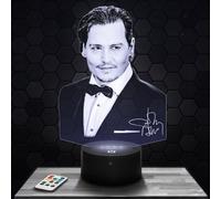 Lampe de chevet J. Depp décoration Acteur. Idée cadeau homme femme objet J. Depp veilleuse adulte déco chambre. Idee cadeau noel homme femme original