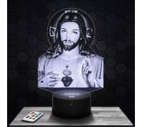 Lampe de chevet Jesus Christ Religion décoration Catholique Chrétien. Idée cadeau homme femme objet Jesus Christ Religion veilleuse adulte déco chambre. Idee cadeau noel homme femme original TOP