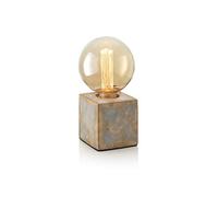 Lampe de chevet/Lampe de bureau/Lampe table basse Auraglow Mysa cube moderne contemporaine en ciment et bronze
