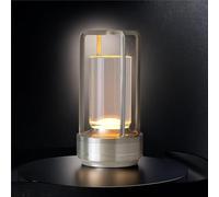 Lampe de chevet lanterne en métal lampe de table 3 tons éclairage lampe de table chambre salon lampe de chevet rechargeable LED lampe de table lampe de bureau