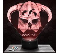 Lampe de chevet LED décorative Dovahkiin The Elder Scrolls S, idee cadeau pour ado, accessoire Dovahkiin The Elder Scrolls S Gaming Jeux video Chambre d'ado garçon deco bureau idée cadeau noel ado
