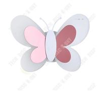 Lampe de chevet LED - TD® - Papillon - Rose et blanc - Applique murale - Chambre d'enfants