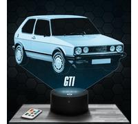 Lampe de chevet LED Voiture G. 1 GTI collection miniature idée cadeau déco véhicule. Lampe déco bureau salon Voiture Allemande G. 1 GTI Idée cadeau noel fan de voiture de collection