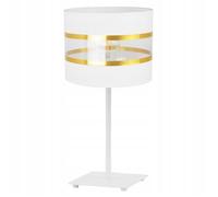 Lampe de chevet - Light Home - Elegance Gold - Abat-jour doré - Métal blanc - 43 cm