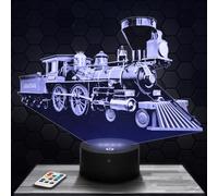 Lampe de chevet Locomotive à vapeur décoration collection Train Locomotive Conducteur de train Idée cadeau homme femme objet veilleuse adulte déco chambre. Idee cadeau noel homme femme original
