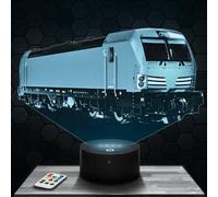 Lampe de chevet Locomotive Moderne décoration collection miniature Train ferroviaire Idée cadeau homme Lampe Led 3D Locomotive Moderne veilleuse adulte déco chambre cadeau noel homme